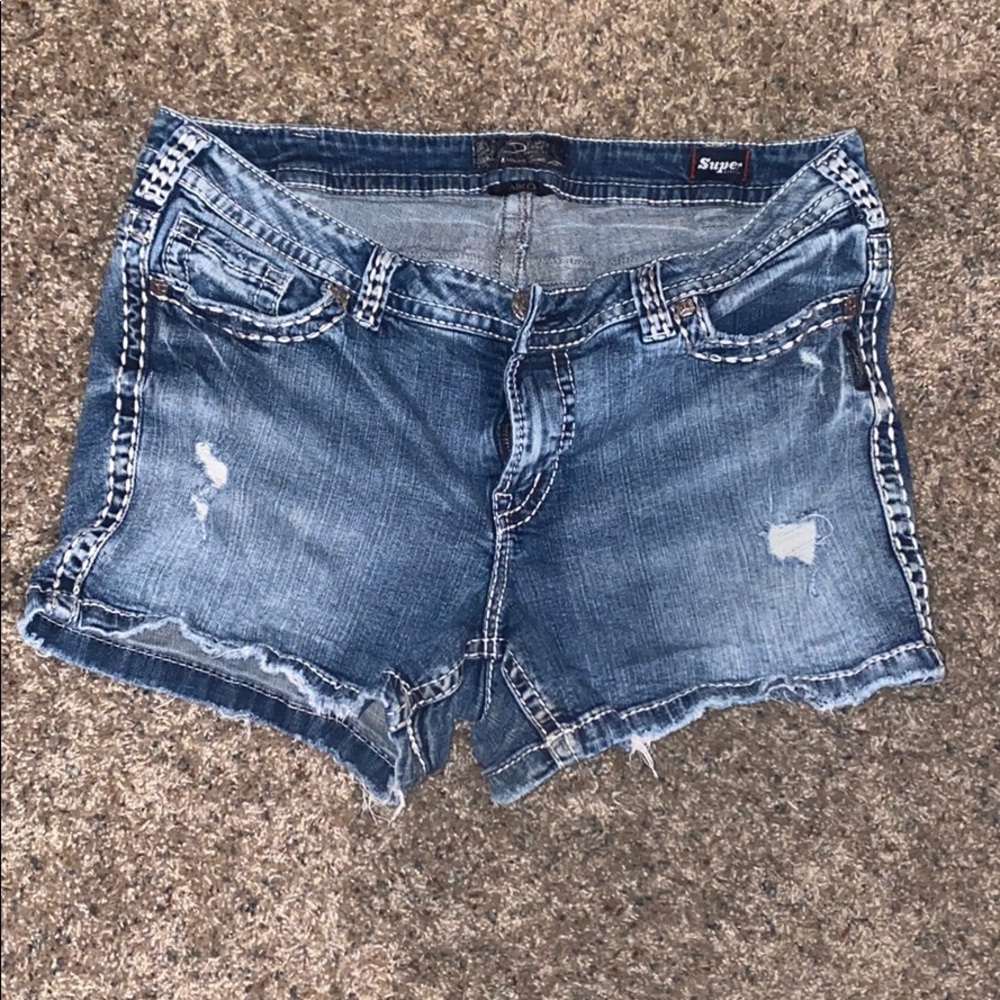 SILVER Jean SHORTS